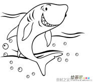 大白鲨简笔画图片