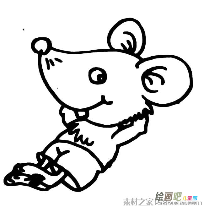 可爱小老鼠简笔画图片