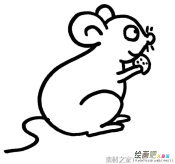 小仓鼠简笔画图片