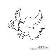 卡通老鹰简笔画图片
