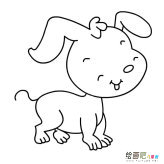 可爱小狗简笔画图片