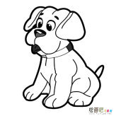 可爱小狗简笔画图片