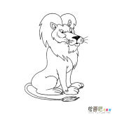 威风的狮子简笔画图片