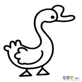 大白鹅的简笔画图片