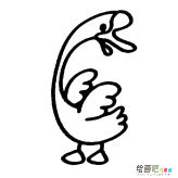 大白鹅简笔画图片