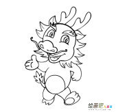卡通小龙人简笔画图片
