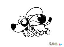 卡通哈巴狗简笔画图片