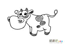 卡通可爱奶牛简笔画图片