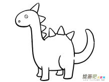 可爱卡通恐龙简笔画图片