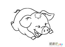 可爱猪简笔画图片