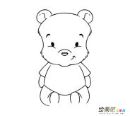 可爱卡通泰迪熊简笔画图片