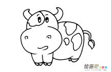 卡通奶牛简笔画图片