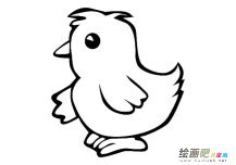可爱卡通小鸡简笔画图片