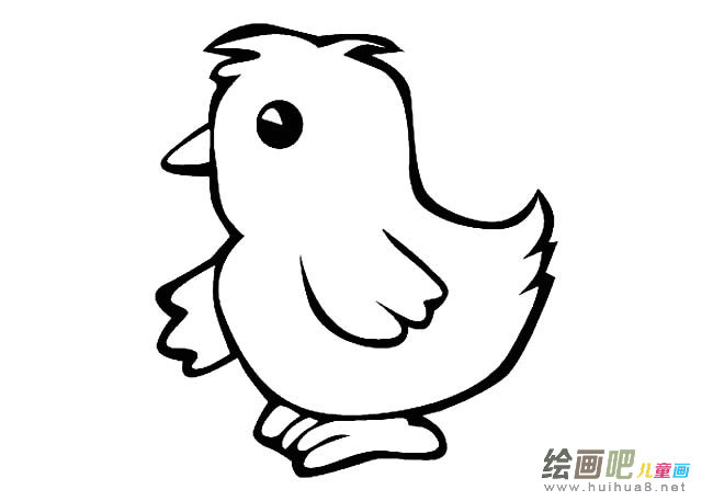 可爱卡通小鸡简笔画图片