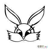 兔子头像简笔画图片