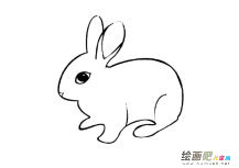 卡通呆萌小兔子简笔画图片