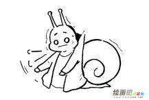 可爱卡通蜗牛简笔画图片