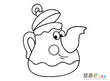 可爱的卡通茶壶简笔画图片