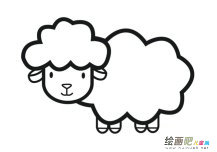 小绵羊简笔画步骤图片大全