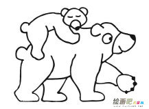 北极熊简笔画步骤图片大全