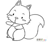 小松鼠简笔画步骤图片大全