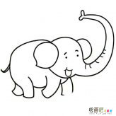 大象简笔画步骤图片大全