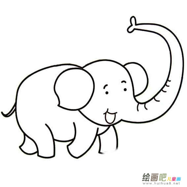 大象简笔画步骤图片大全