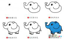 大象简笔画步骤图片大全
