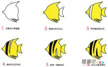 热带鱼动物简笔画步骤图片大全