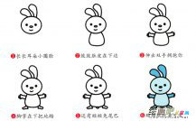 兔子动物简笔画步骤图片大全