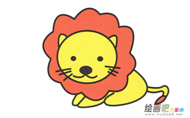 小狮子动物简笔画步骤图片大全