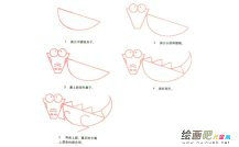 鳄鱼动物简笔画步骤图片大全