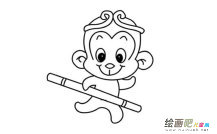孙悟空动漫人物简笔画步骤图片大全