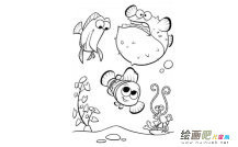 小丑鱼动漫动物简笔画步骤图片大全
