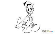 唐老鸭动物简笔画步骤图片大全