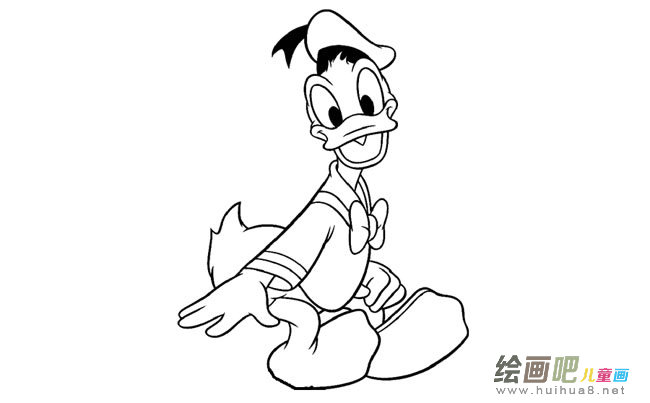 唐老鸭动物简笔画步骤图片大全