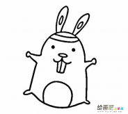暴牙兔子动物简笔画步骤图片大全