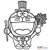 卡通叮当猫动物简笔画步骤图片大全