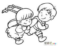 奔跑的小学生人物简笔画步骤图片大全