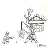 放鞭炮的孩子人物简笔画步骤图片大全
