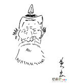 三国英雄黄忠人物简笔画步骤图片大全