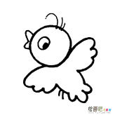 幼儿小鸟动物简笔画步骤图片大全