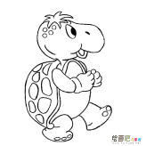 卡通小乌龟动物简笔画步骤图片大全
