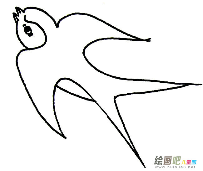 小燕子动物简笔画步骤图片大全