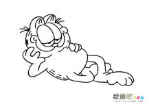 加菲猫动物简笔画步骤图片大全