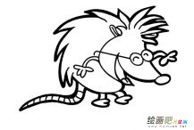 刺猬动物简笔画步骤图片大全二