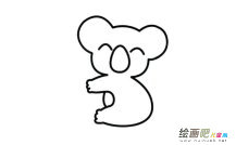 考拉动物简笔画步骤图片大全二