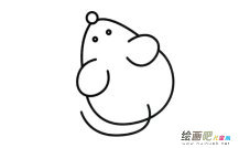 小老鼠动物简笔画步骤图片大全二