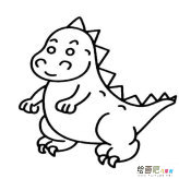 小恐龙动物简笔画步骤图片大全二