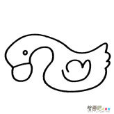 鸭子动物简笔画步骤图片大全四